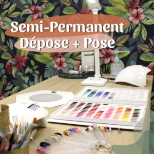 Dépose + Pose Semi-permanent (base ou couleur)